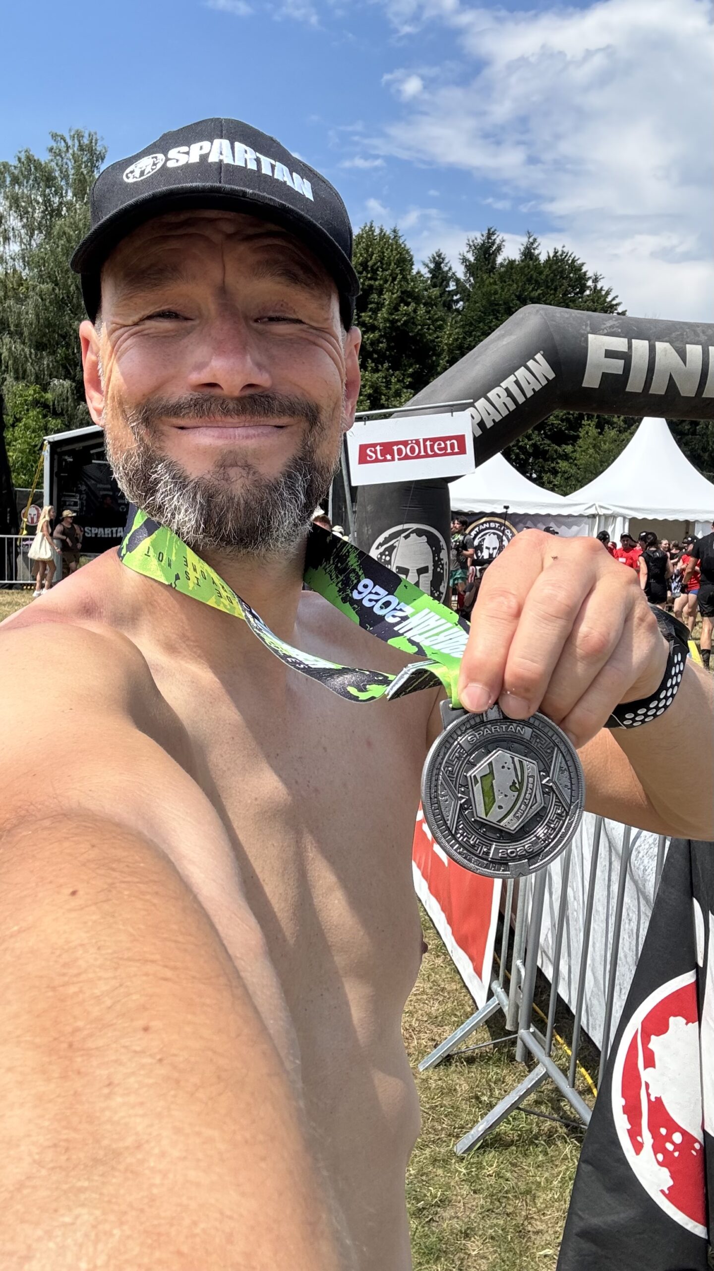 Medaille im Ziel