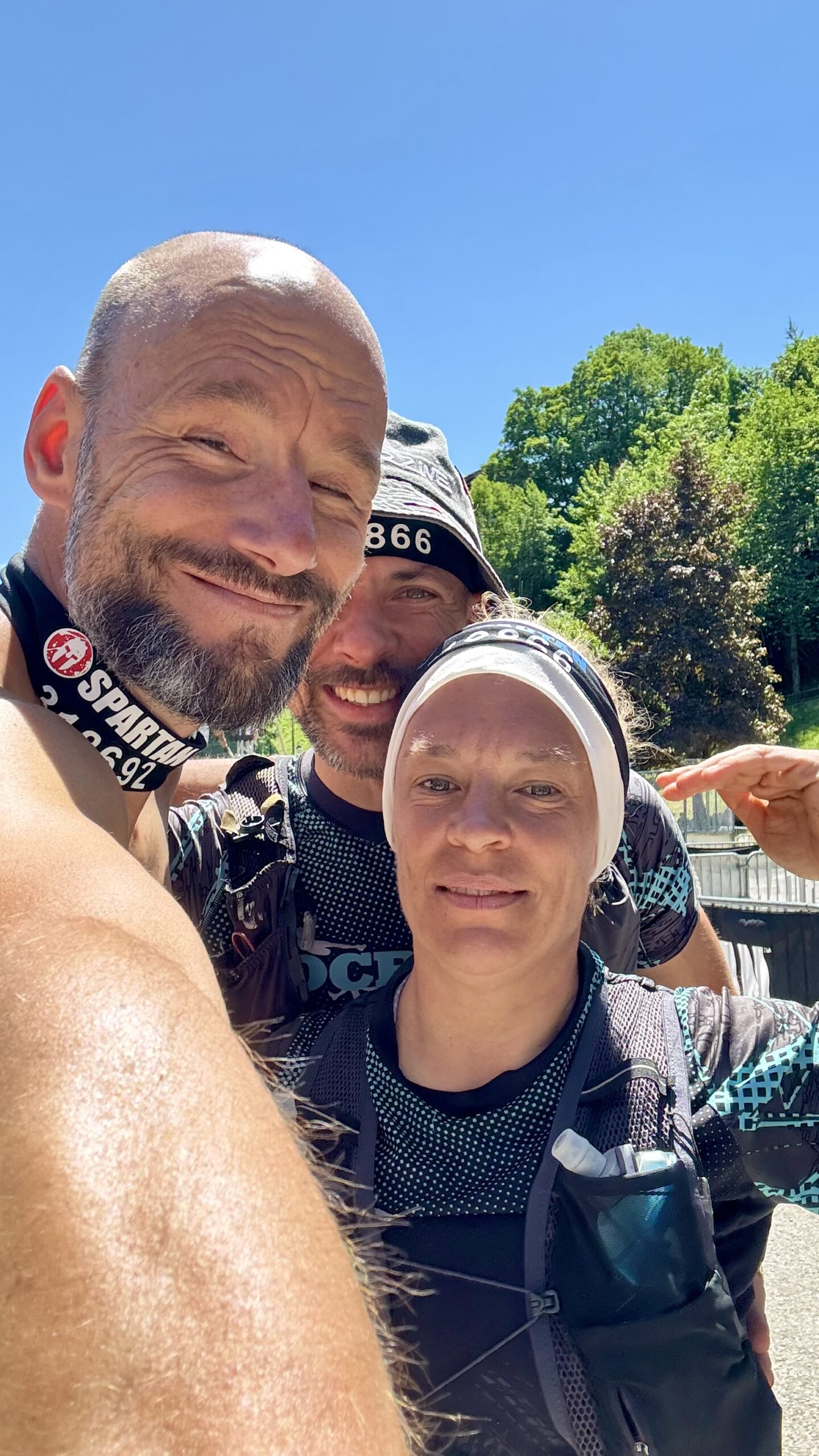 Selfie mit Tobi und Marie beim Team-Sprint